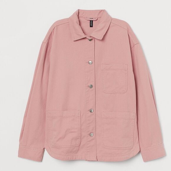 H&M Twill Shirt Jacket NEW - Picture 2 of 4